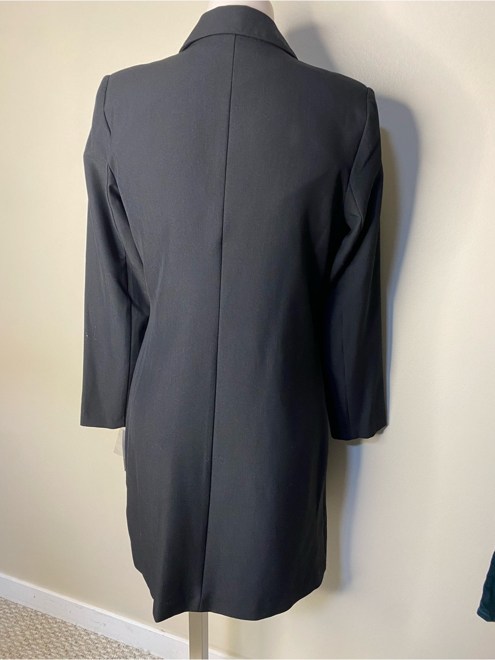 Sharagano Black Double Breasted Blazer Dress Gold Buttons Size 8 NWT - Picture 4 of 7
